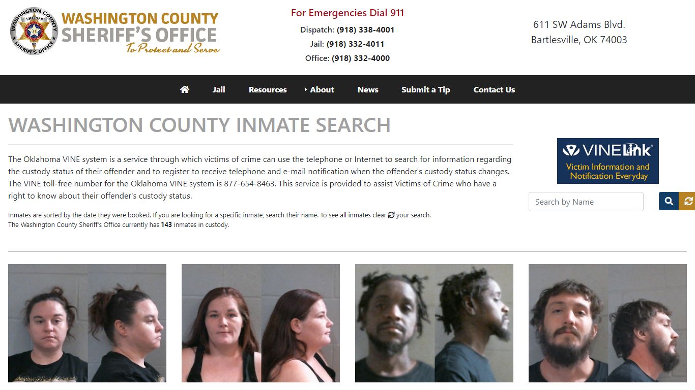 Inmate Search - Washington County Sheriff's Office